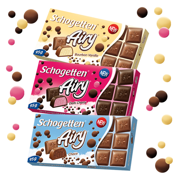 The airy light chocolaty treat is available in three delicious flavours